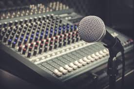 microphone and sound desk